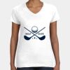 Women's Fine Jersey V-Neck Tee Thumbnail