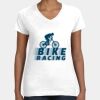 Women's Fine Jersey V-Neck Tee Thumbnail