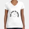 Women's Fine Jersey V-Neck Tee Thumbnail