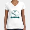 Women's Fine Jersey V-Neck Tee Thumbnail