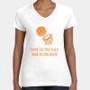 Women's Fine Jersey V-Neck Tee Thumbnail