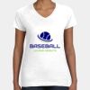 Women's Fine Jersey V-Neck Tee Thumbnail