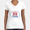 Women's Fine Jersey V-Neck Tee Thumbnail