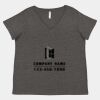 Women's Curvy Collection Fine Jersey V-Neck Tee Thumbnail