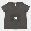 Women's Curvy Collection Fine Jersey V-Neck Tee Thumbnail