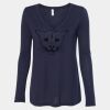 Women's Flowy Long Sleeve V-Neck Tee Thumbnail
