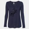 Women's Flowy Long Sleeve V-Neck Tee Thumbnail