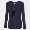 Women's Flowy Long Sleeve V-Neck Tee Thumbnail