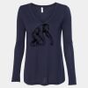 Women's Flowy Long Sleeve V-Neck Tee Thumbnail