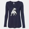 Women's Flowy Long Sleeve V-Neck Tee Thumbnail