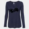 Women's Flowy Long Sleeve V-Neck Tee Thumbnail