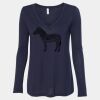 Women's Flowy Long Sleeve V-Neck Tee Thumbnail