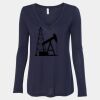 Women's Flowy Long Sleeve V-Neck Tee Thumbnail