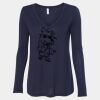 Women's Flowy Long Sleeve V-Neck Tee Thumbnail