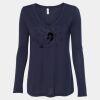 Women's Flowy Long Sleeve V-Neck Tee Thumbnail