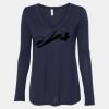 Women's Flowy Long Sleeve V-Neck Tee Thumbnail