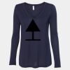 Women's Flowy Long Sleeve V-Neck Tee Thumbnail
