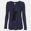 Women's Flowy Long Sleeve V-Neck Tee Thumbnail