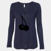 Women's Flowy Long Sleeve V-Neck Tee Thumbnail