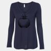 Women's Flowy Long Sleeve V-Neck Tee Thumbnail