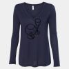Women's Flowy Long Sleeve V-Neck Tee Thumbnail