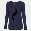 Women's Flowy Long Sleeve V-Neck Tee Thumbnail