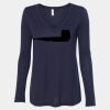 Women's Flowy Long Sleeve V-Neck Tee Thumbnail