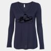 Women's Flowy Long Sleeve V-Neck Tee Thumbnail