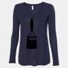 Women's Flowy Long Sleeve V-Neck Tee Thumbnail