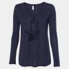 Women's Flowy Long Sleeve V-Neck Tee Thumbnail
