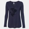 Women's Flowy Long Sleeve V-Neck Tee Thumbnail