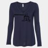 Women's Flowy Long Sleeve V-Neck Tee Thumbnail