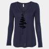 Women's Flowy Long Sleeve V-Neck Tee Thumbnail