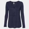 Women's Flowy Long Sleeve V-Neck Tee Thumbnail