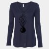 Women's Flowy Long Sleeve V-Neck Tee Thumbnail