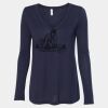 Women's Flowy Long Sleeve V-Neck Tee Thumbnail