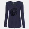 Women's Flowy Long Sleeve V-Neck Tee Thumbnail