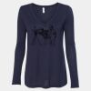 Women's Flowy Long Sleeve V-Neck Tee Thumbnail