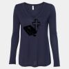 Women's Flowy Long Sleeve V-Neck Tee Thumbnail