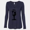 Women's Flowy Long Sleeve V-Neck Tee Thumbnail