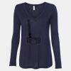 Women's Flowy Long Sleeve V-Neck Tee Thumbnail
