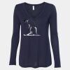 Women's Flowy Long Sleeve V-Neck Tee Thumbnail