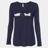 Women's Flowy Long Sleeve V-Neck Tee Thumbnail