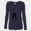 Women's Flowy Long Sleeve V-Neck Tee Thumbnail
