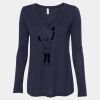 Women's Flowy Long Sleeve V-Neck Tee Thumbnail