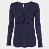 Women's Flowy Long Sleeve V-Neck Tee Thumbnail