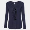 Women's Flowy Long Sleeve V-Neck Tee Thumbnail