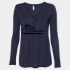Women's Flowy Long Sleeve V-Neck Tee Thumbnail