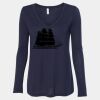 Women's Flowy Long Sleeve V-Neck Tee Thumbnail