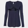 Women's Flowy Long Sleeve V-Neck Tee Thumbnail